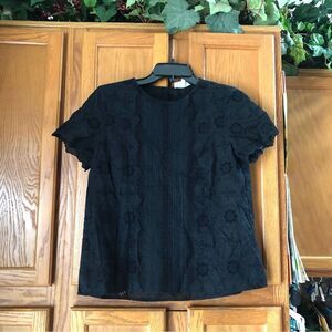 Anthropologie Vanessa Bruno ATHE Eyelet Lace Top - 36